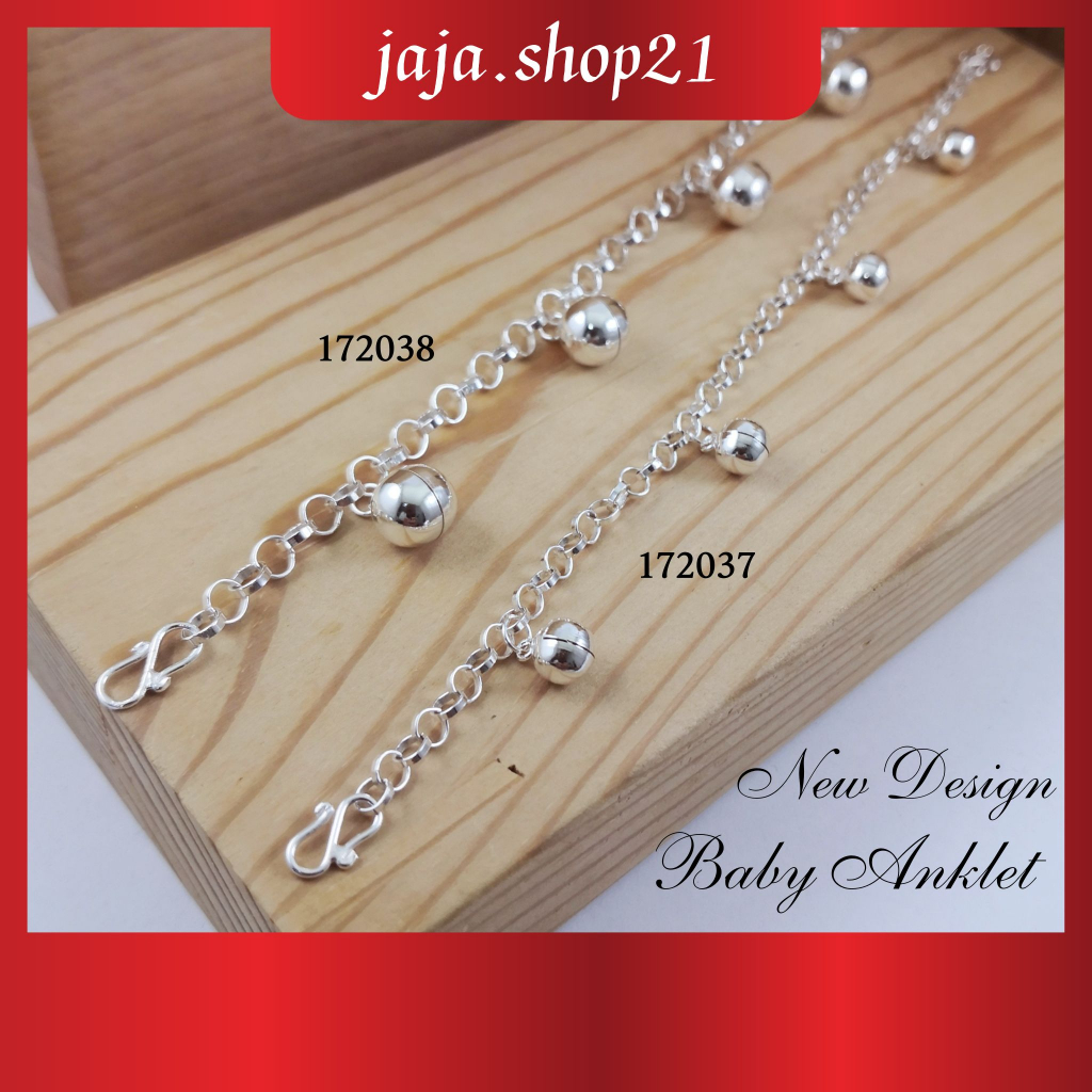 READY STOCK | Original Silver Newborn/Baby Anklet/Bracelet Kids 4 Bell ...