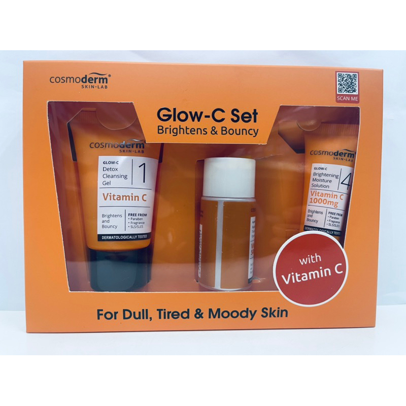 Cosmoderm Glow-C Set with Vitamin C (Travel Set) | Shopee Malaysia