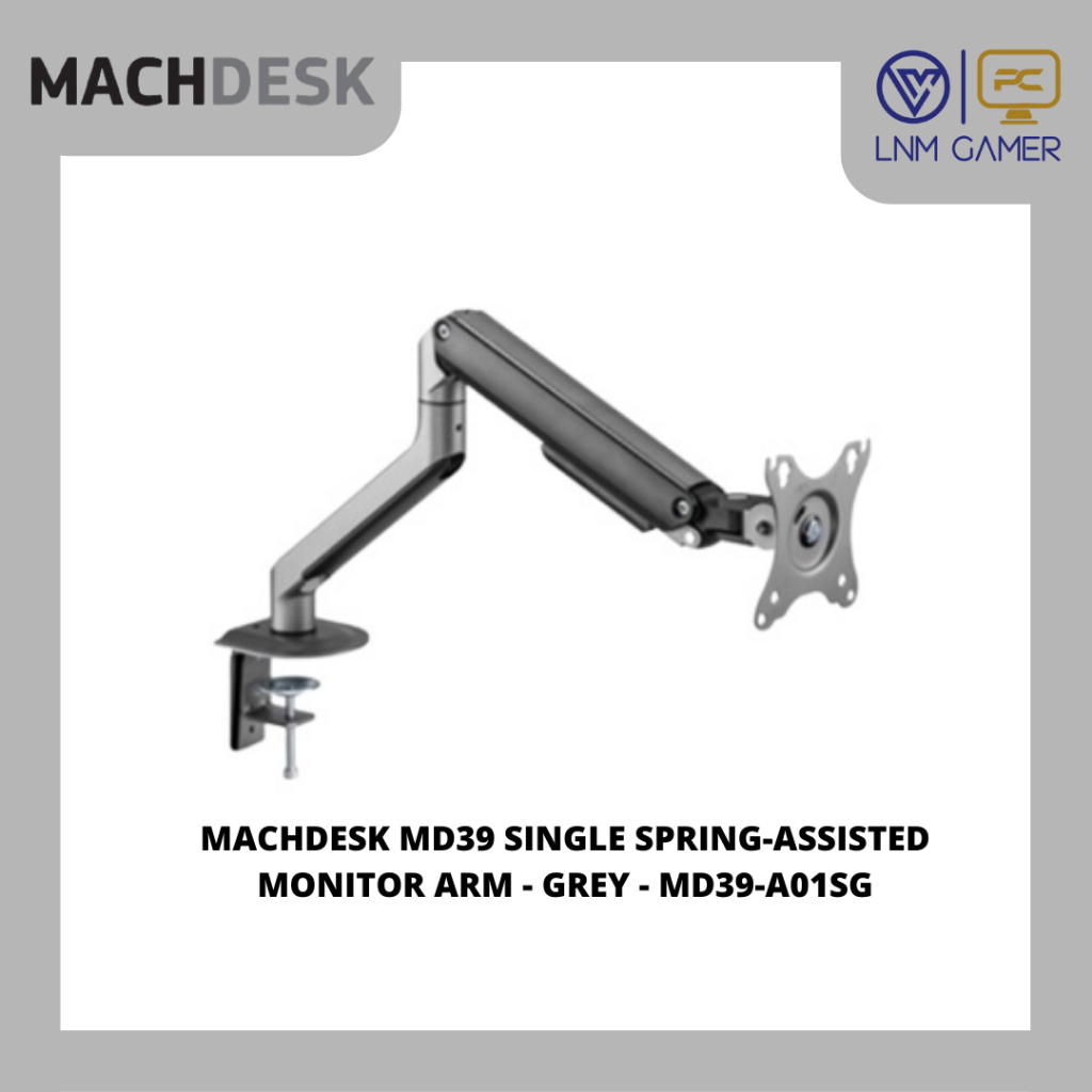 MACHDESK MD39 SINGLE SPRING-ASSISTED MONITOR ARM - GREY - MD39-A01SG ...