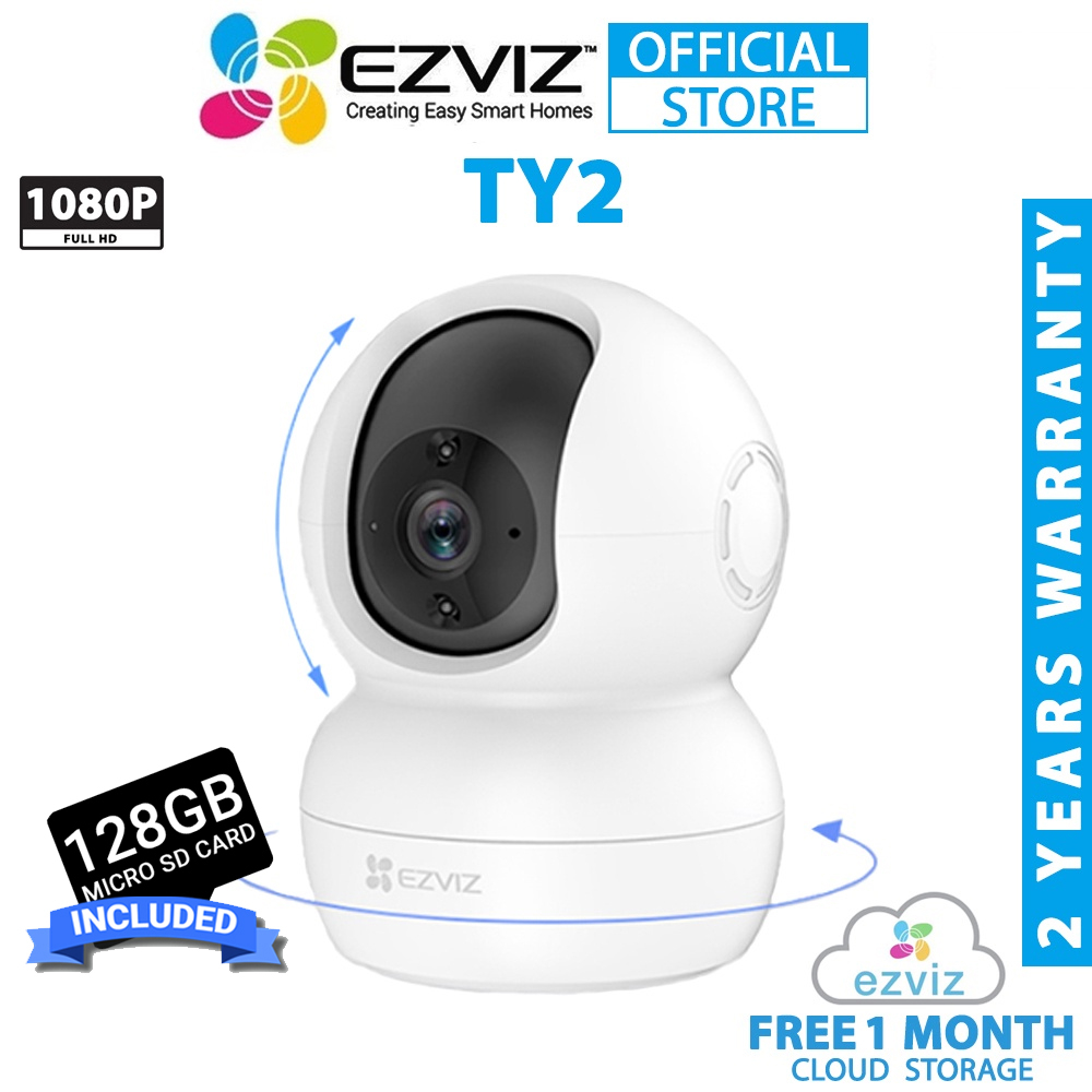 EZVIZ TY2 1080P Full HD Two Way Talk Night Vision Pan/Tilt Indoor ...