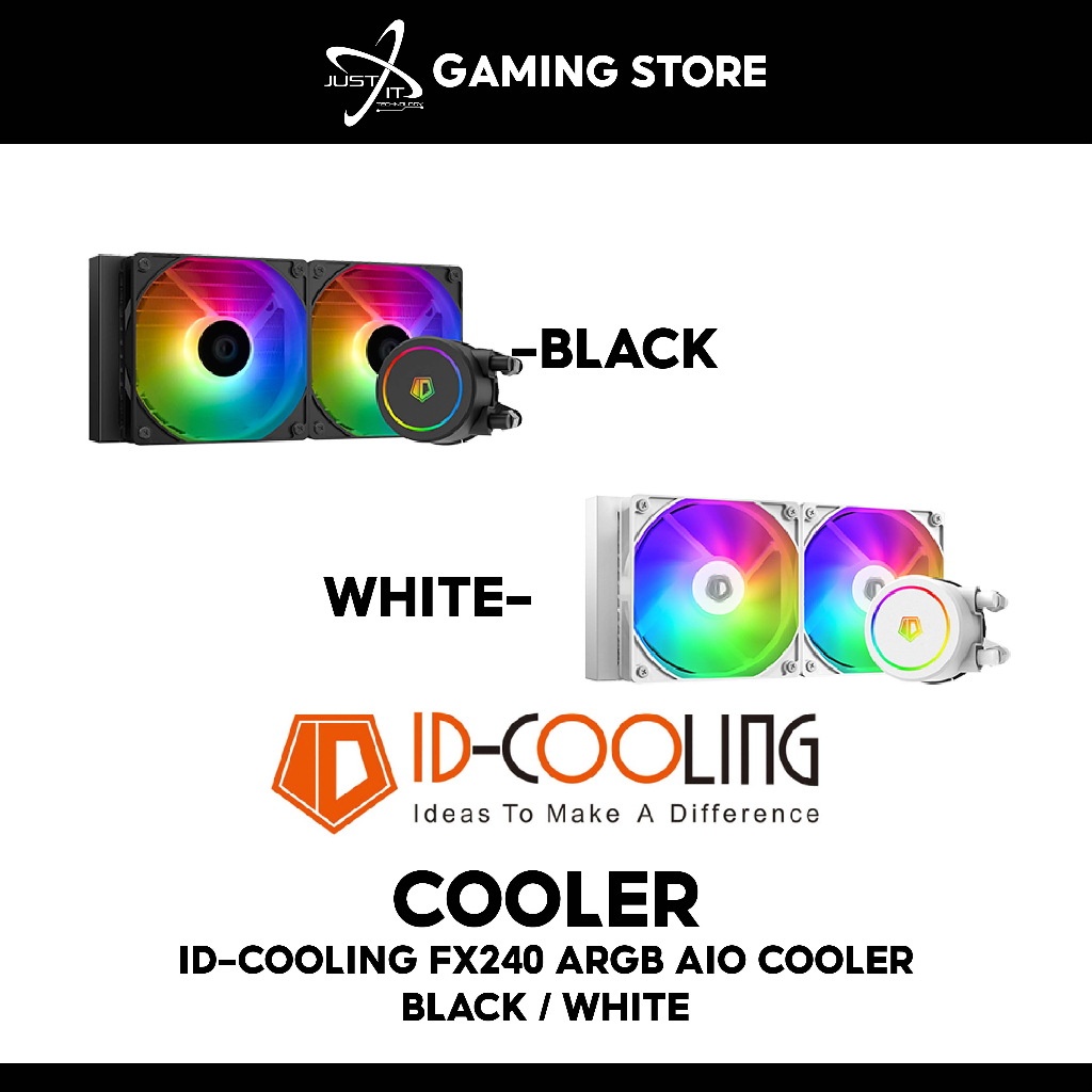 ID-COOLING FX240 ARGB AIO COOLER ( BLACK / WHITE ) | Shopee Malaysia