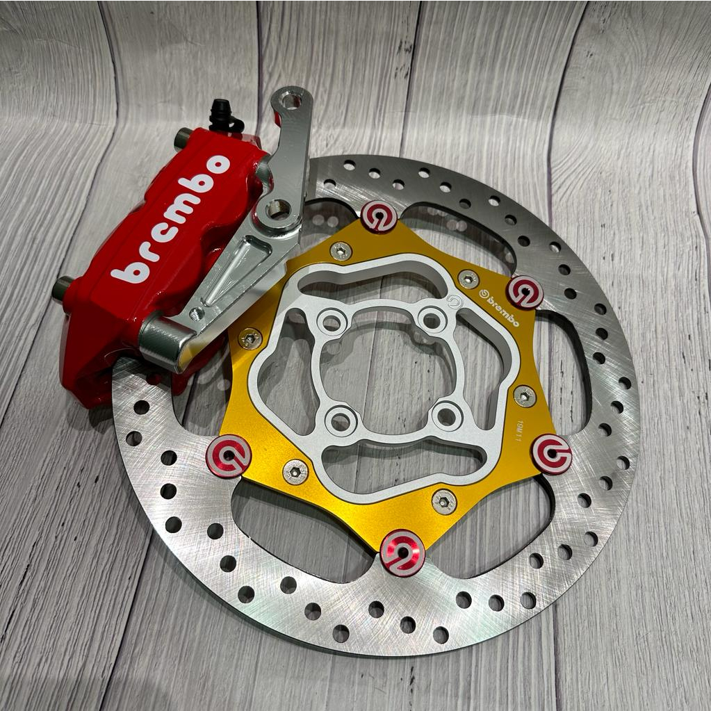 Y15 Y16 ORIGINAL BREMBO M4 M40 4POT CALIPER 100MM FULL SET SIAP DISC
