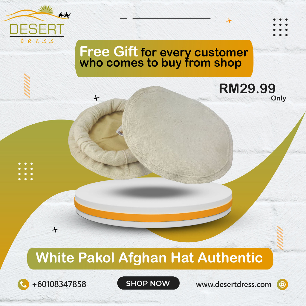 White Pakol Afghan Hat Authentic Product Geniune Topi Hat | Shopee Malaysia