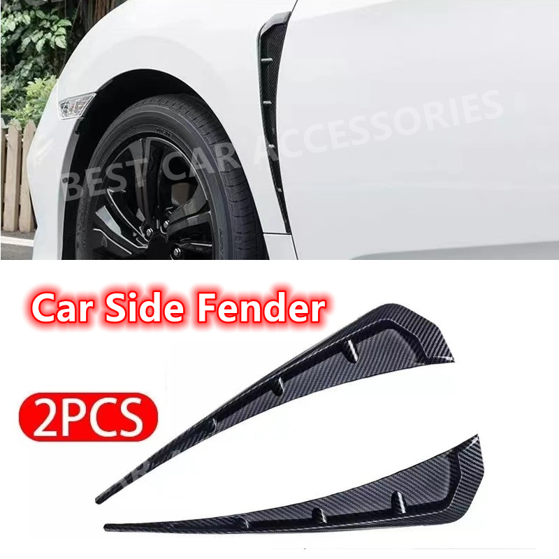Universal Car Side Fender Vent Air Wing Cover Trim Style ABS 1set