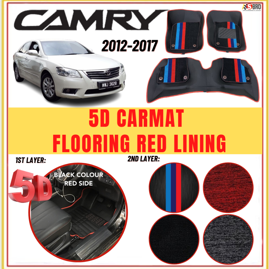 Toyota Camry 20122017 5D Carpet Car Mat Floor Mat OEM Karpet Car