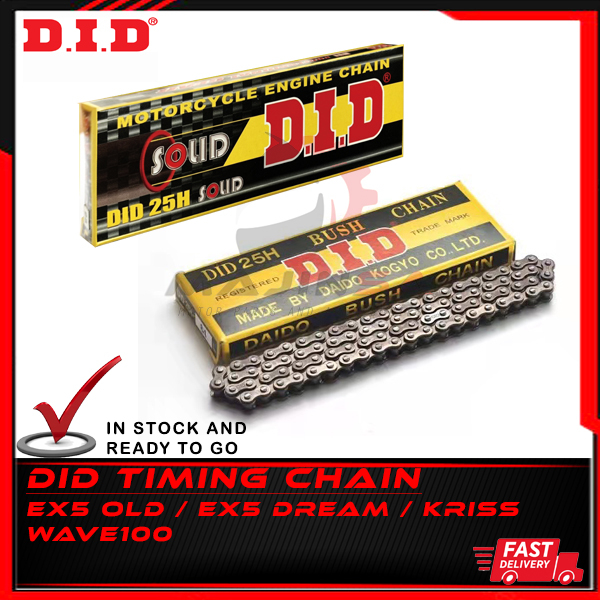 100 ORIGINAL DID TIMING CHAIN HONDA EX5 OLD EX5 DREAM KRISS WAVE100