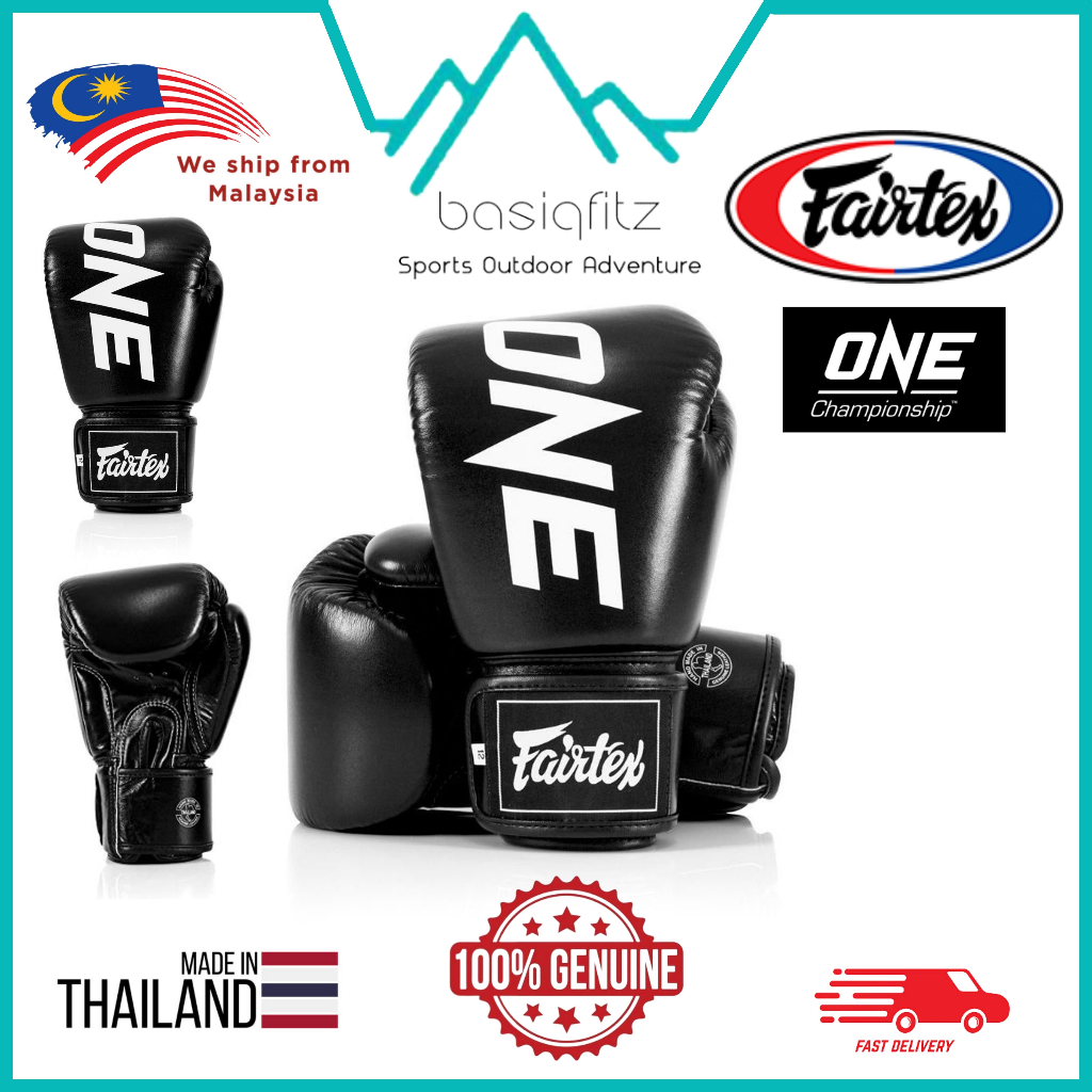 Fairtex BGV1 Muay Thai Kickboxing Gloves – Black, Tight Fit Design, Made In Thailand