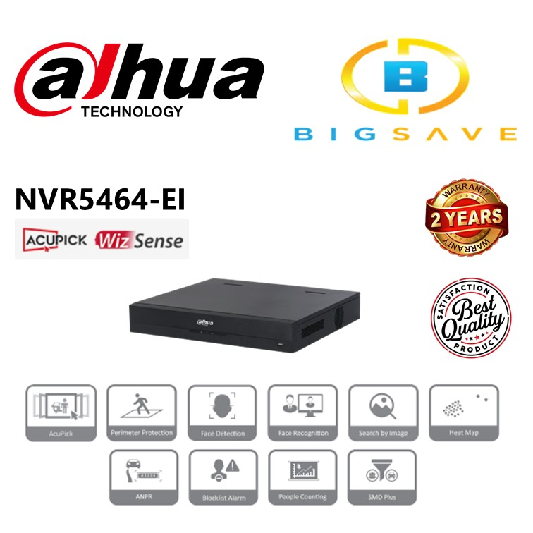 DAHUA 64CH / 64 CHANNEL NVR5464-EI 1.5U 4HDDS WIZSENSE NETWORK VIDEO ...