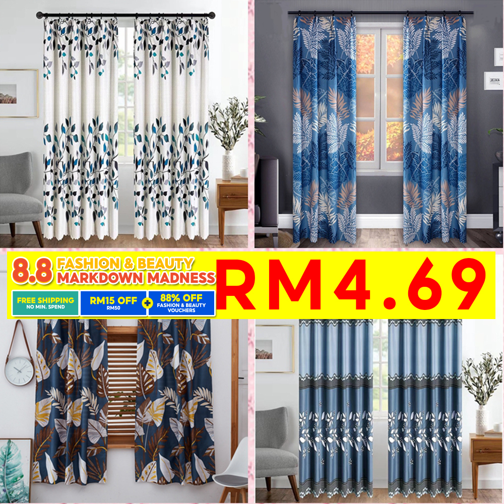 2024 Langsir Tingkap Murah / Hook & Rod Modern / Langsir Sliding Door