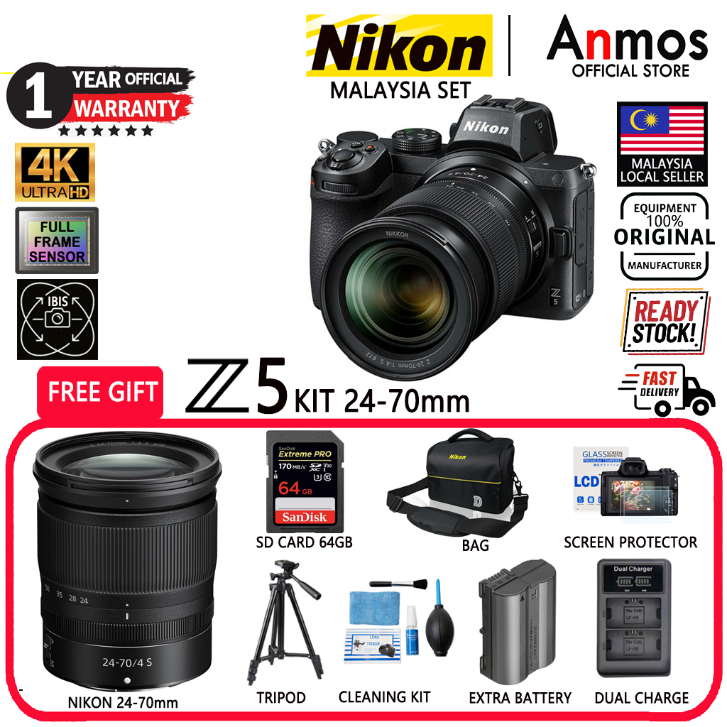 Nikon Z5 Mirrorless Camera Z5 FULL FRAME with 2450mm Lens / 2470mm