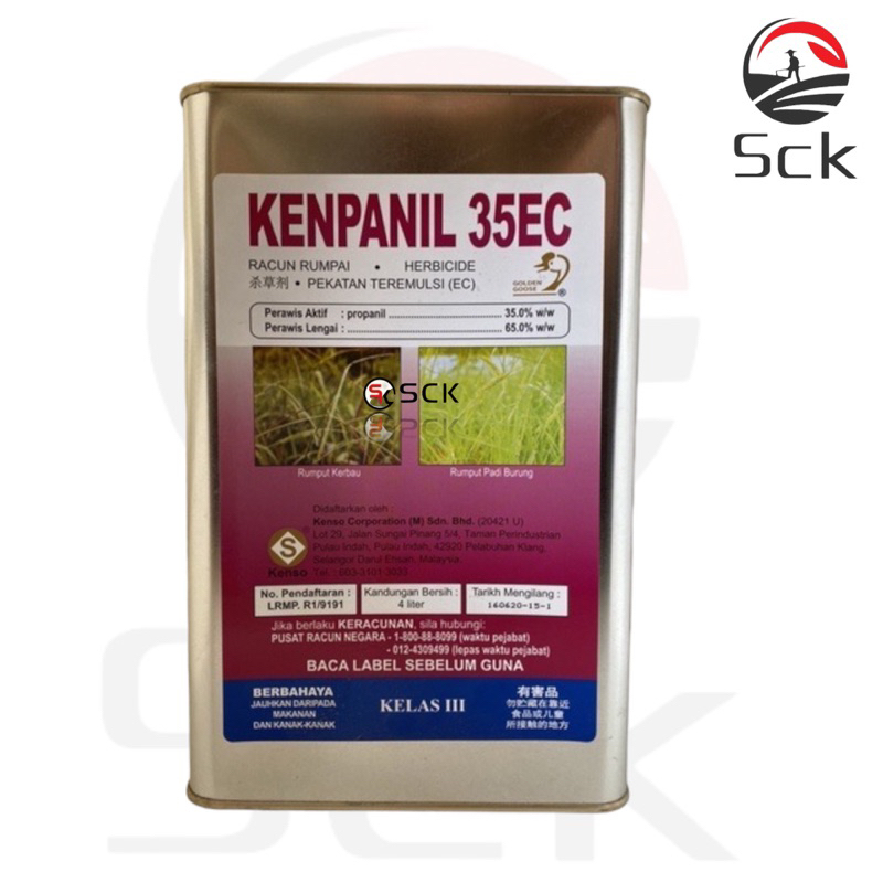 Kenpanil 35EC 4L/Propanil 35% Herbicide|Zepronex Racun Rumput Padi ...