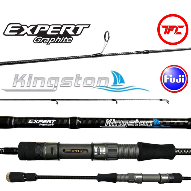 Expert Graphite Kingston Spinning Fishing Rod Casting