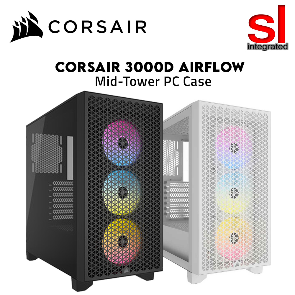 Corsair 3000D AIRFLOW Series Tempered Glass MidTower ATX Case 3000D