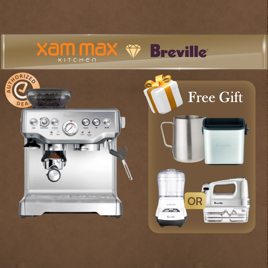 Breville BES870 Barista Express Espresso Coffee Machine Mesin Kopi 2L BES870CRN BES870SLQ