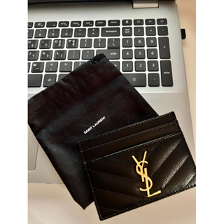 CASSANDRE SLIM KEY CASE IN GRAIN DE POUDRE EMBOSSED LEATHER, Saint Laurent