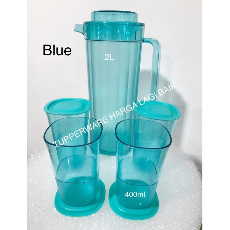 Tupperware Crystalline Watercolour Pitcher + High Glass / Low Glass