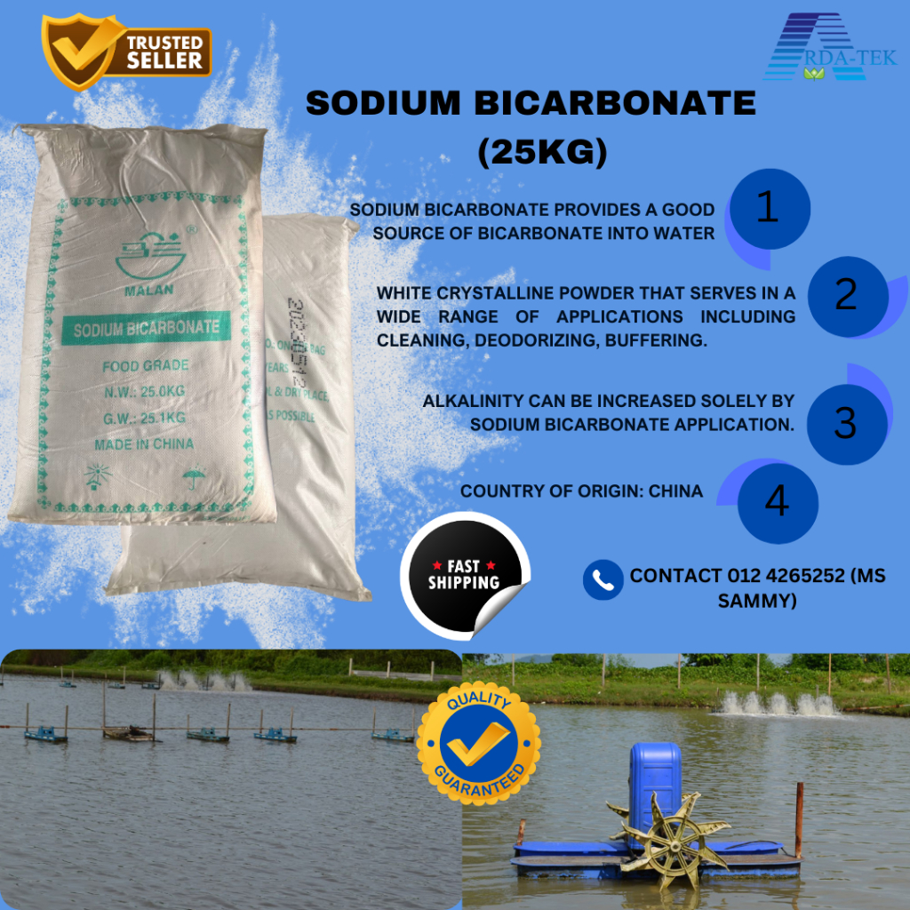 MALAN AQUACULTURE SODIUM BICARBONATE /BAKING SODA/SWIMMING POOL X 25KG INCREASE ALKALINITY