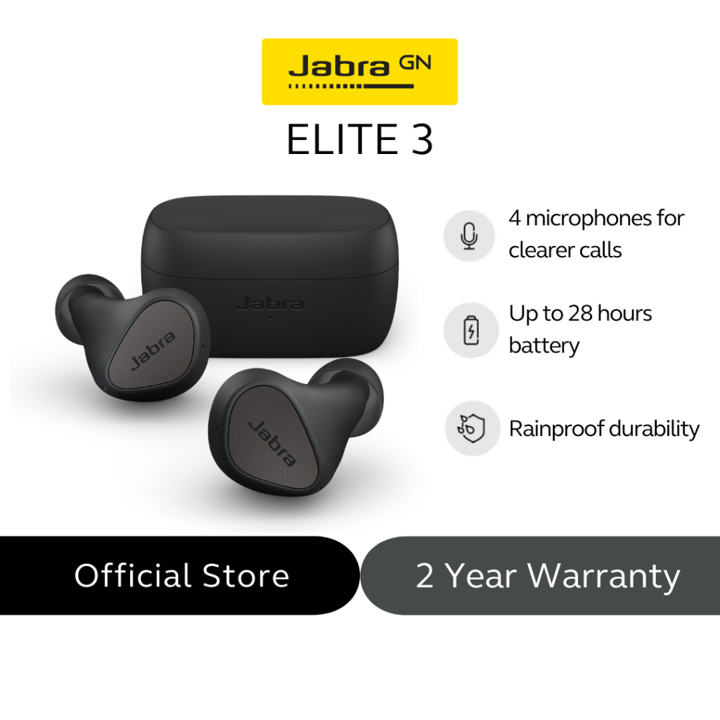 Jabra ELITE 3 Noise isolating design HearThrough True Wireless