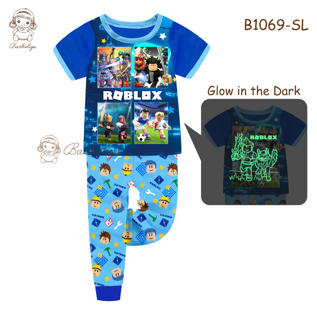 CLEARANCE Barbieliya B1069SL Roblox Glow In The Dark Boy Pyjamas (3/4y ...