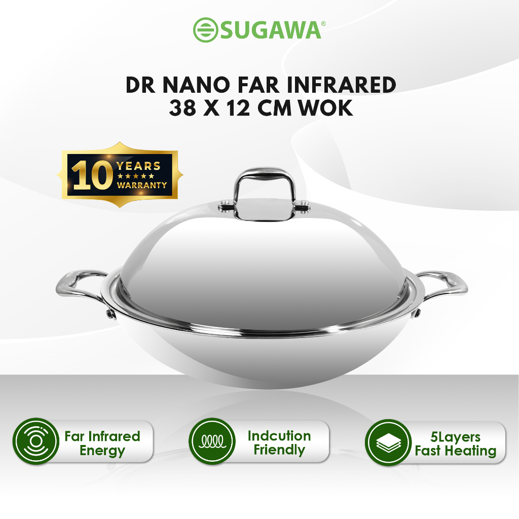 SUGAWA®️ Dr Nano Far Infrared cookware/ saucepan/ 16x11cm/ 5 Layers ...