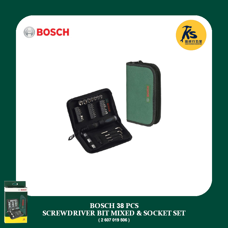 BOSCH 38 PCS Screwdriver Bit Mixed & Socket Set ( 2 607 019 506