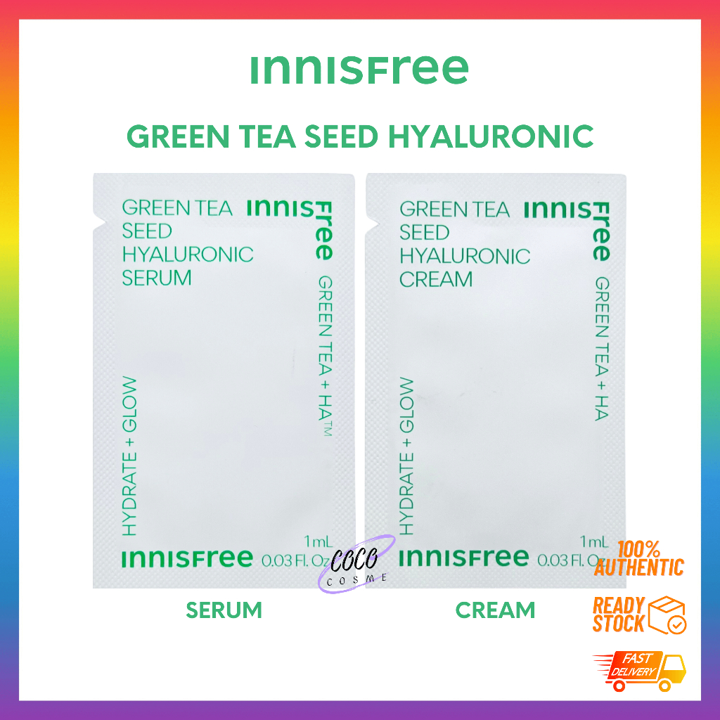 [READY STOCK] INNISFREE Green Tea Hyaluronic Seed Serum Cream (1ml