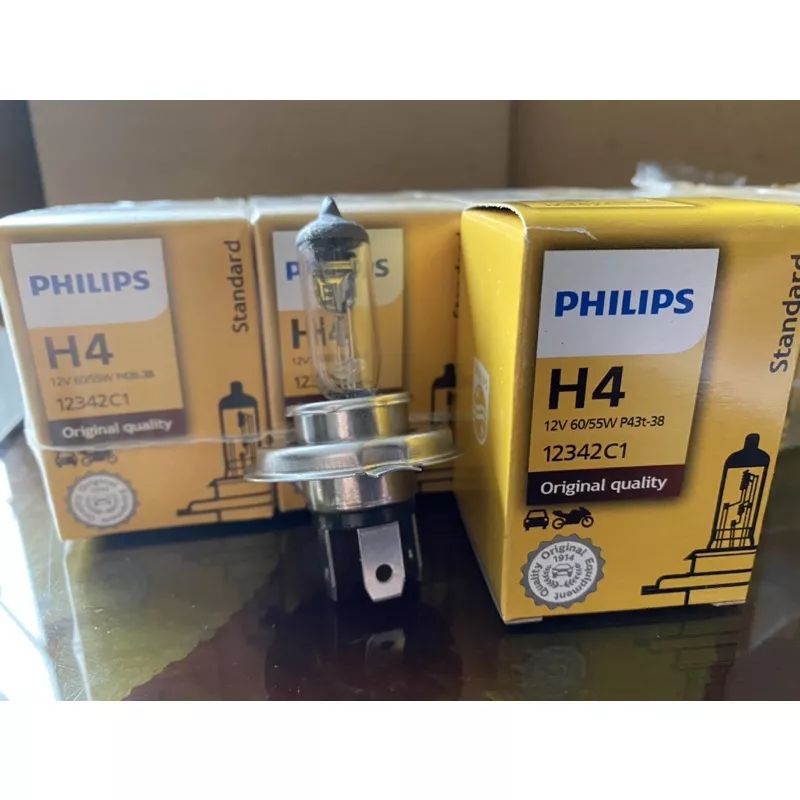 PHILIPS H4 12V 60/55W 12342C1 HEADLAMP BULBS Myvi, Axia, Saga, Wira ...