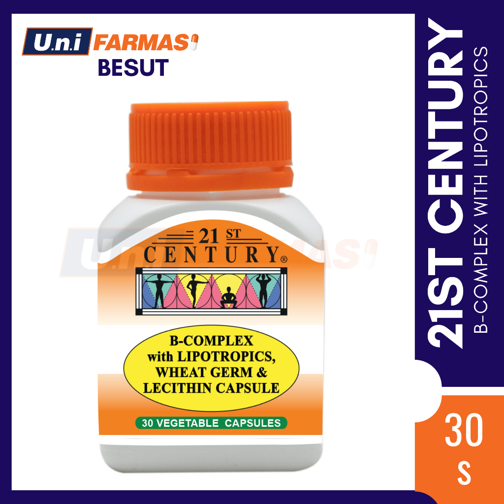 21st CENTURY B-Complex With Lipotropics, Wheat Germ & Lecithin, (30s ...