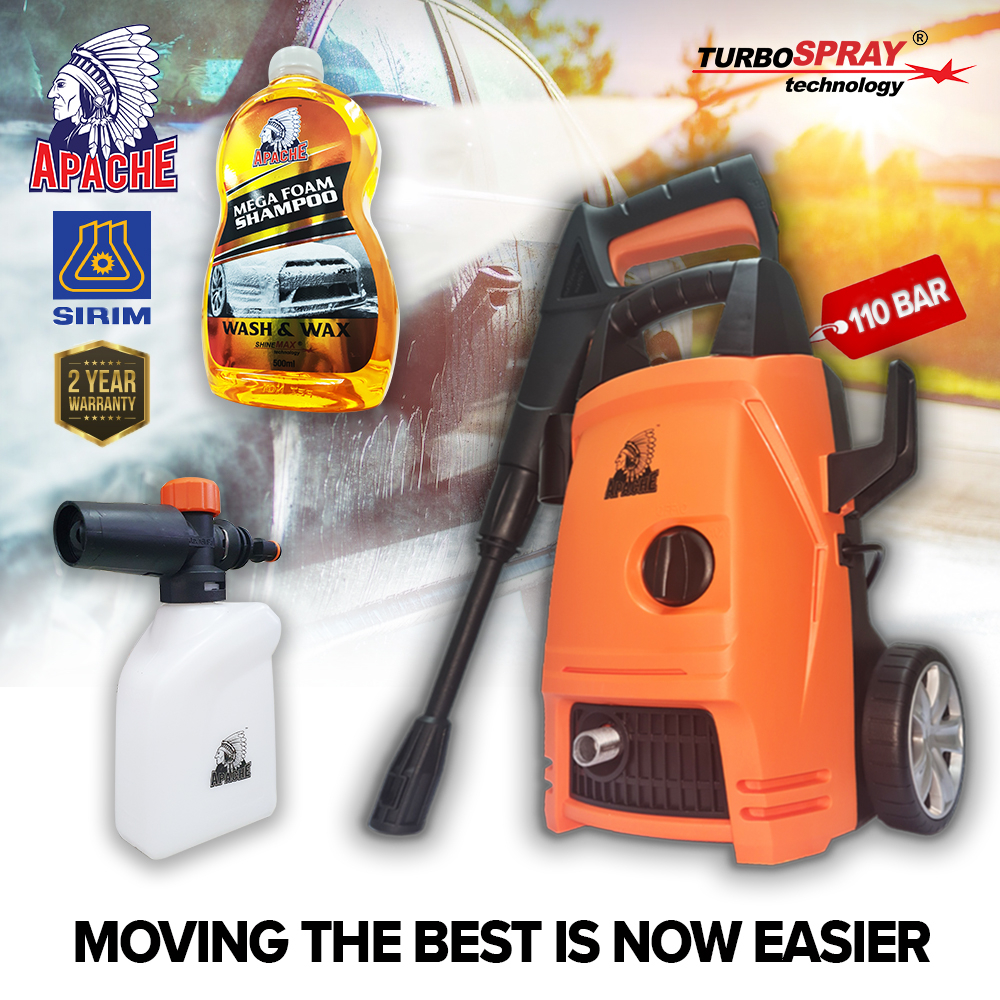 APACHE TurboSpray HM4411MAX 110 BAR High Pressure Cleaner Water Jet Pump Sprayer Washer Jet