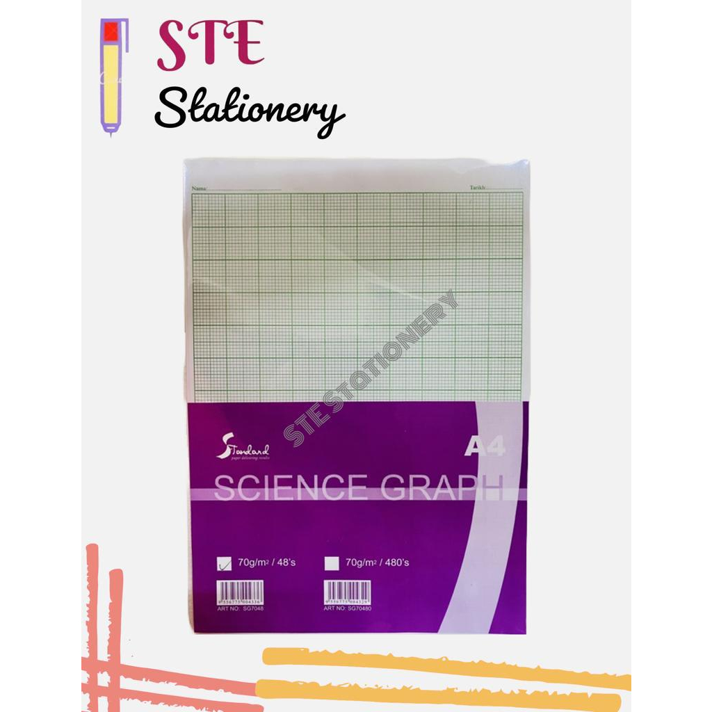 Standard Science Graph Paper Sg7048 A4 Shopee Malaysia