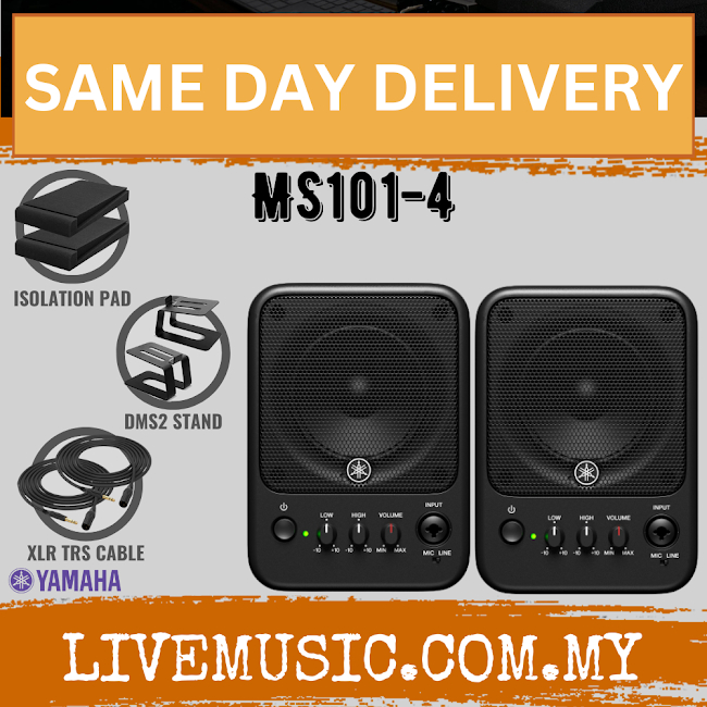 Yamaha MS101-4 Desktop Powered Studio Monitor With Monitor Speaker ...