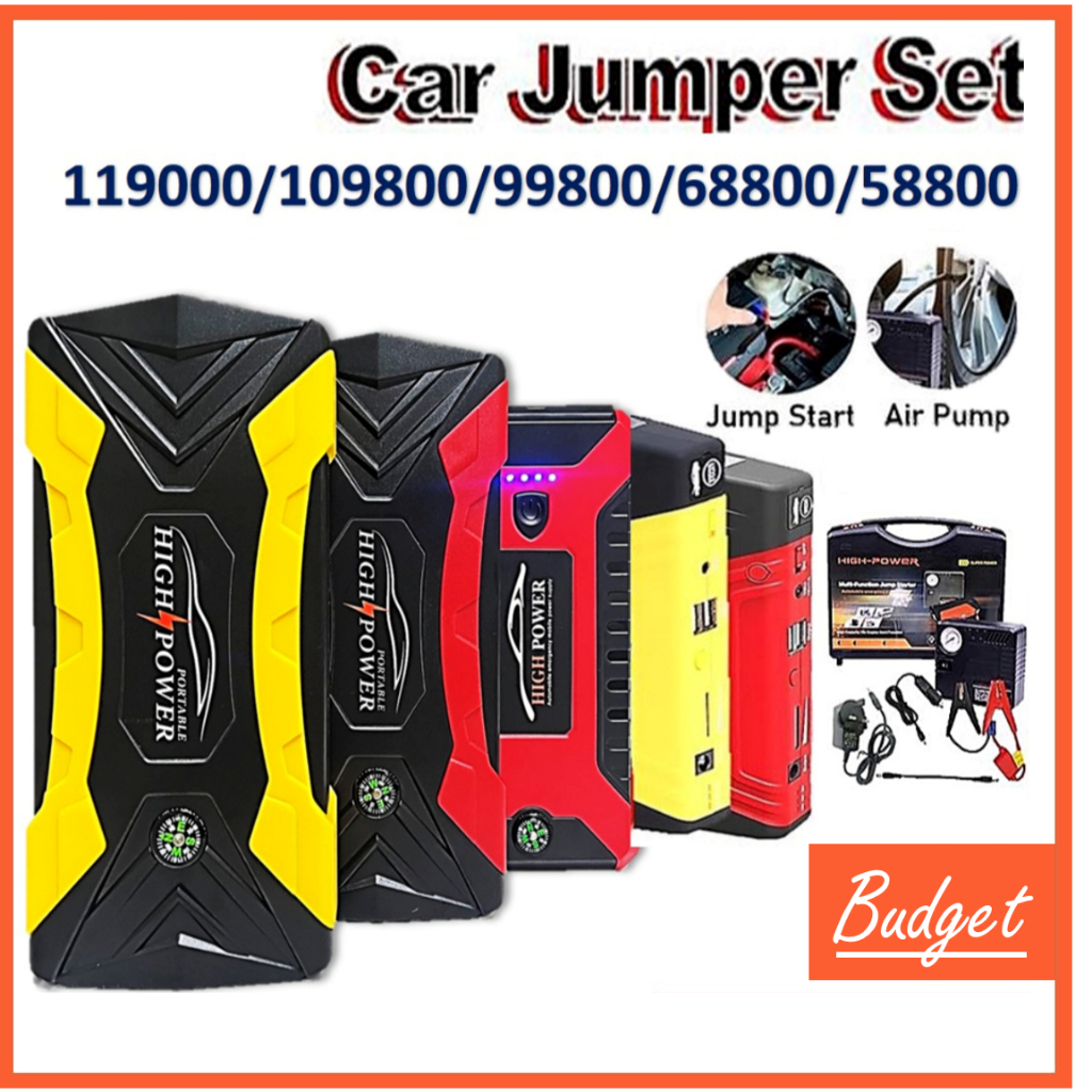 Car Jumper PowerBank 119000/109800/98800mAh With Pump Car PowerBank