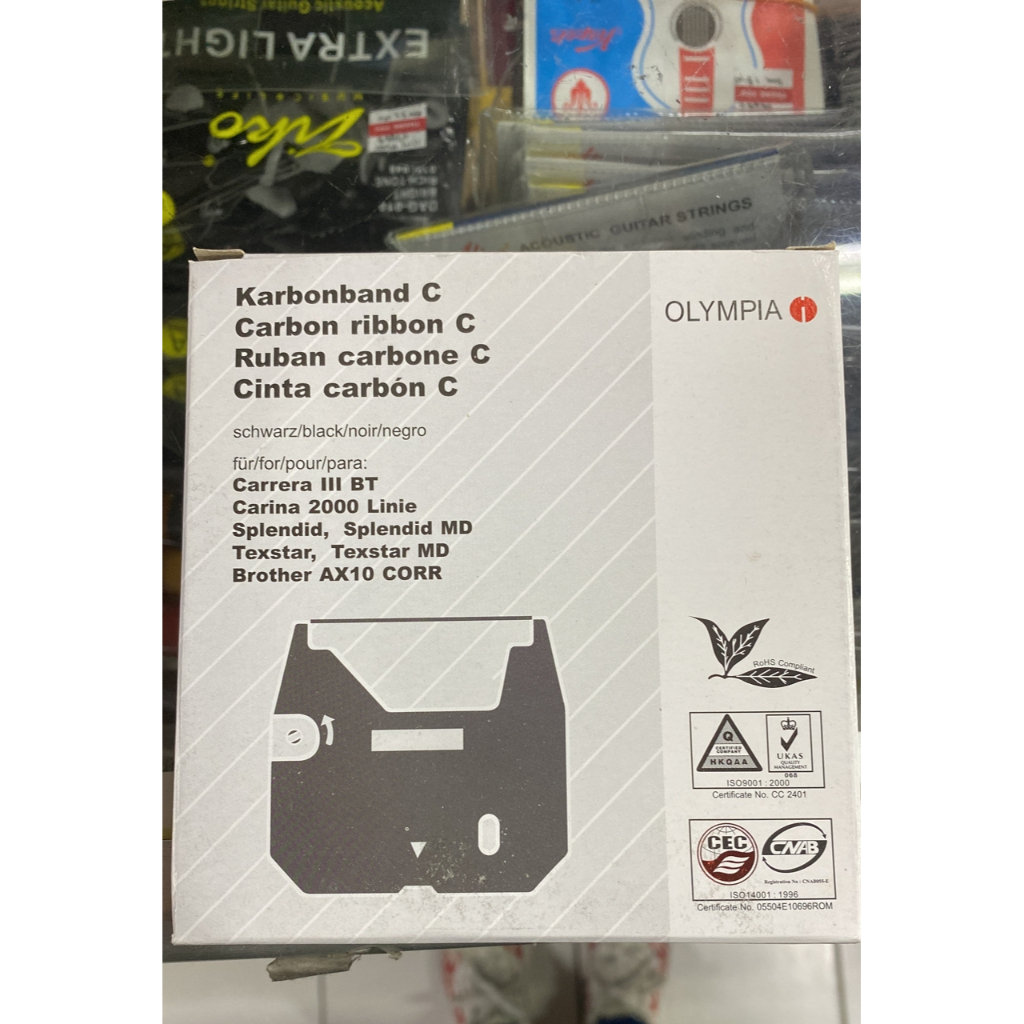 Olympia Carbon Ribbon C typewriter ribbon for Carrera III BT, Carina ...