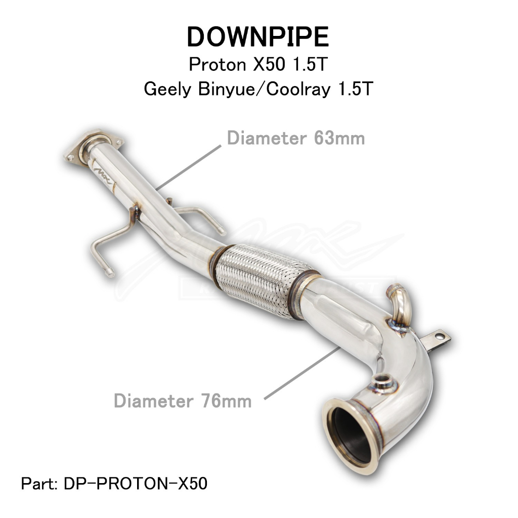 Max Racing Exhaust Proton X50 / X50 Facelift1.5 Turbo Downpipe | Shopee ...