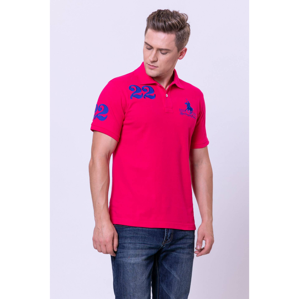 RCB POLO CLUB MEN BLUE / PURPLE / PINK YONDER NUMBER 98 22 10 POLO TEE ...