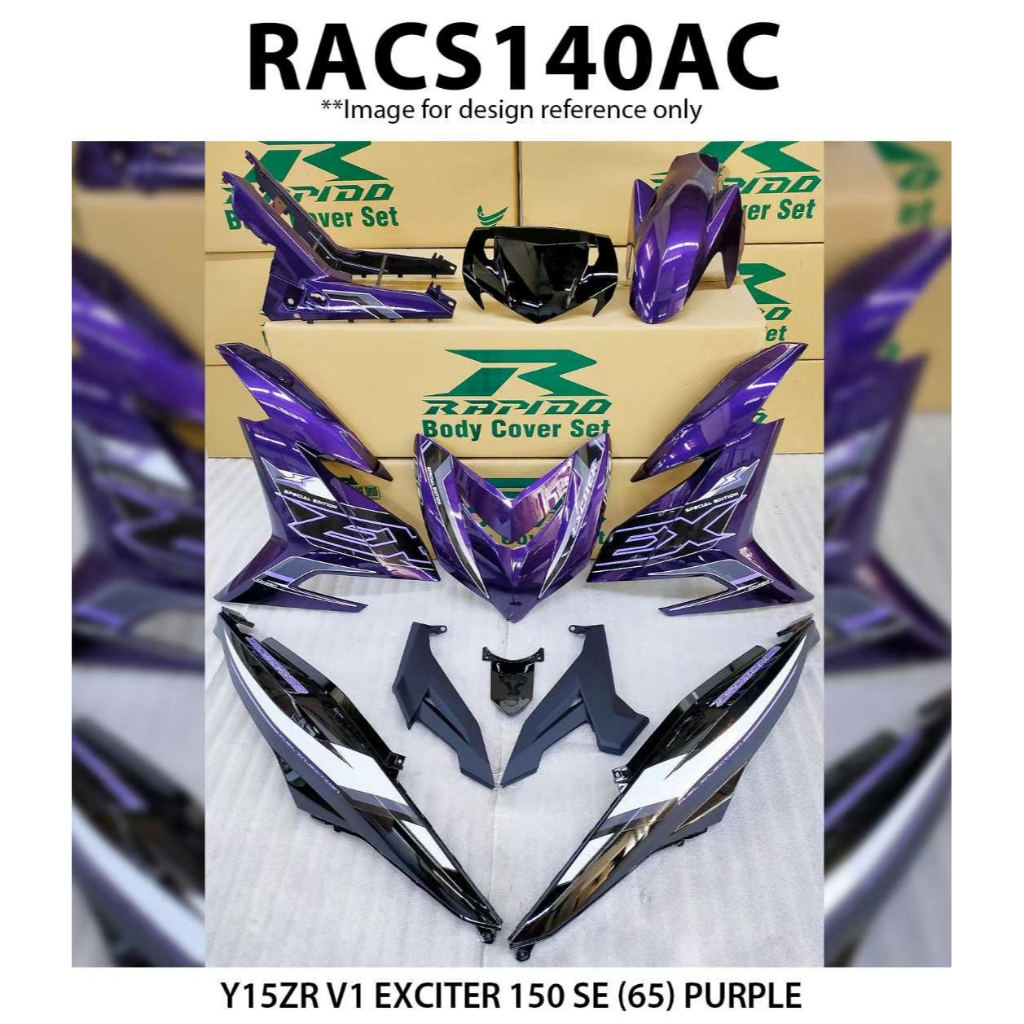 Rapido Cover Set Yamaha Y15ZR V1 V2 Exciter 150 SE (65) Purple Dnlgm1 ...