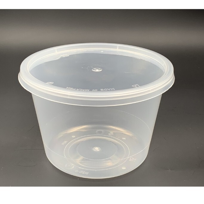 25oz Round Container with Lid ( 50sets) 25 oz Disposable Plastic Food