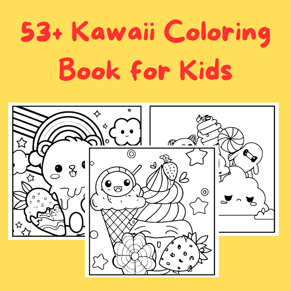 Kawaii Coloring Book for Kids | Buku Warna Kanak Kanak | Printable ...