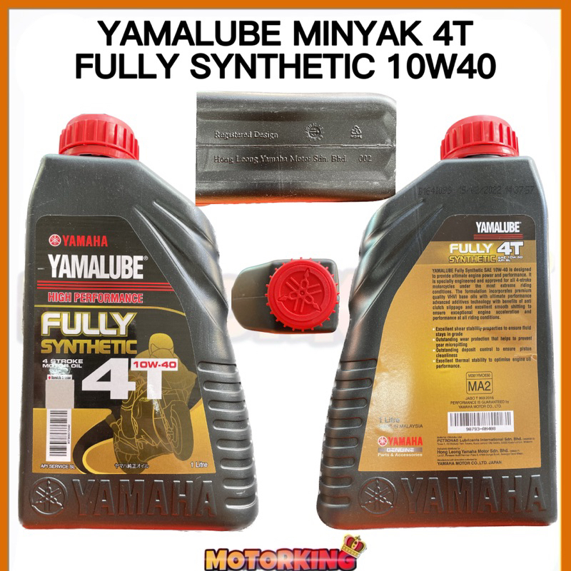 ORIGINAL YAMALUBE ENGINE OIL 4T 10W40 FULLY SYNTHETIC MINYAK 4T ENGINE