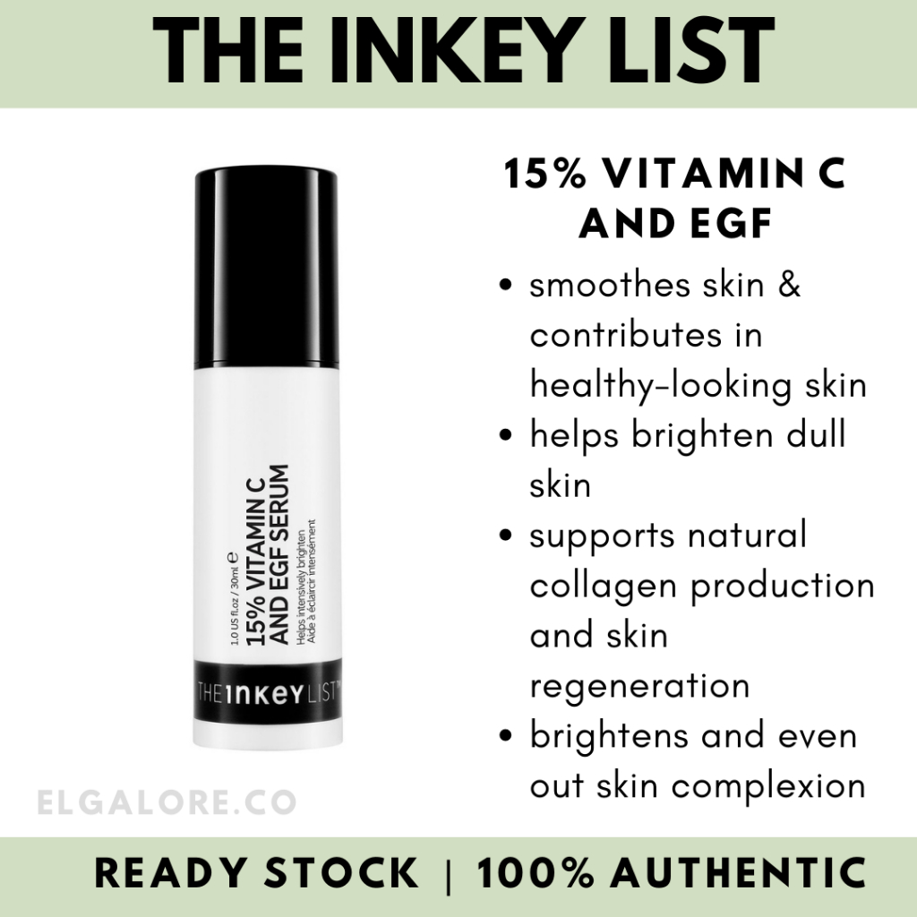 (READY STOCK) The Inkey List 15 Vitamin C + EGF Serum Shopee Malaysia