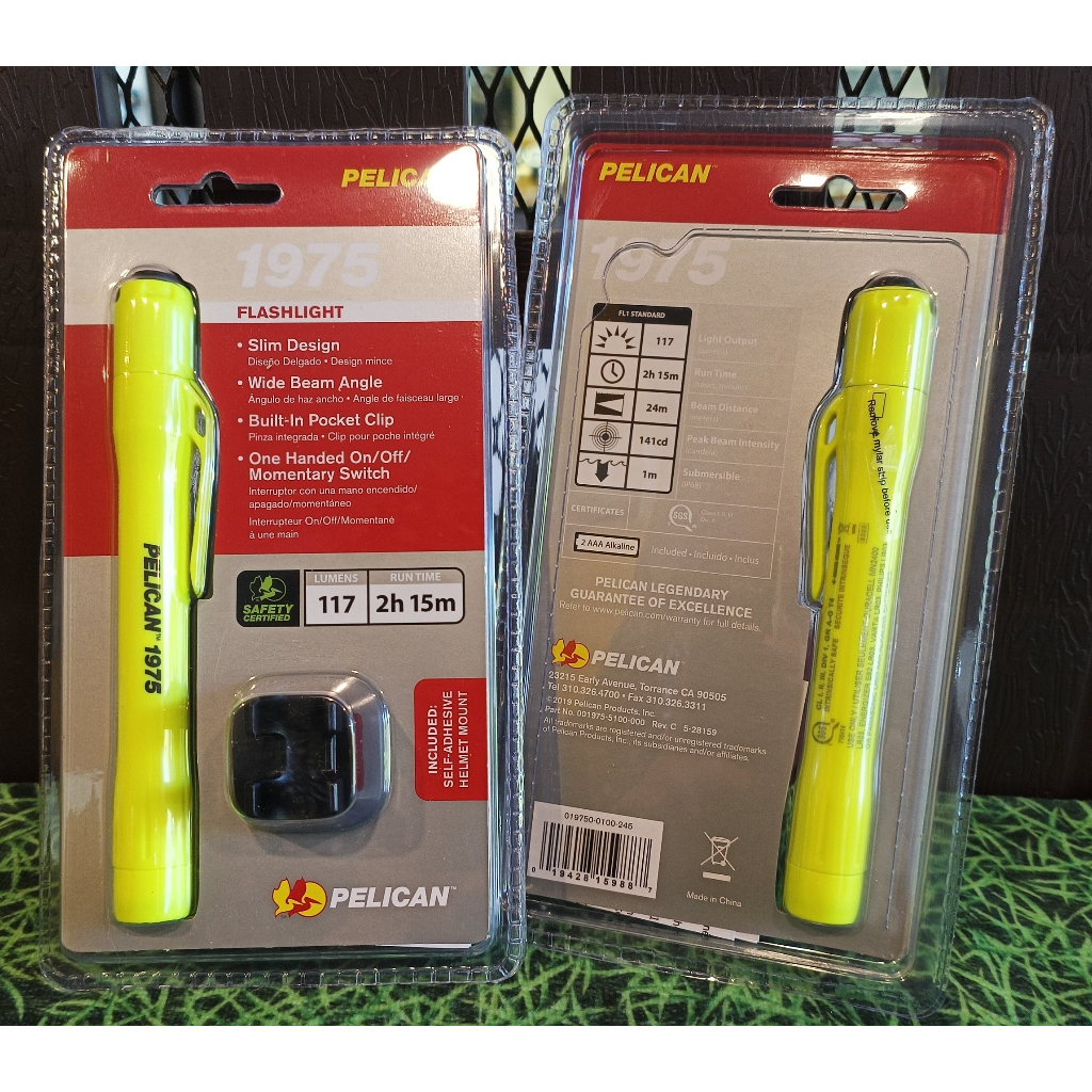 Pelican 1975 Intrinsically Safe / Ex Proof 2AAA Penlight / Flashlight
