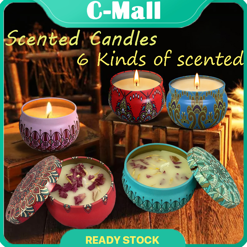 CMALL 1PCS Candles Scented Natural Plant Scented Candles Box With