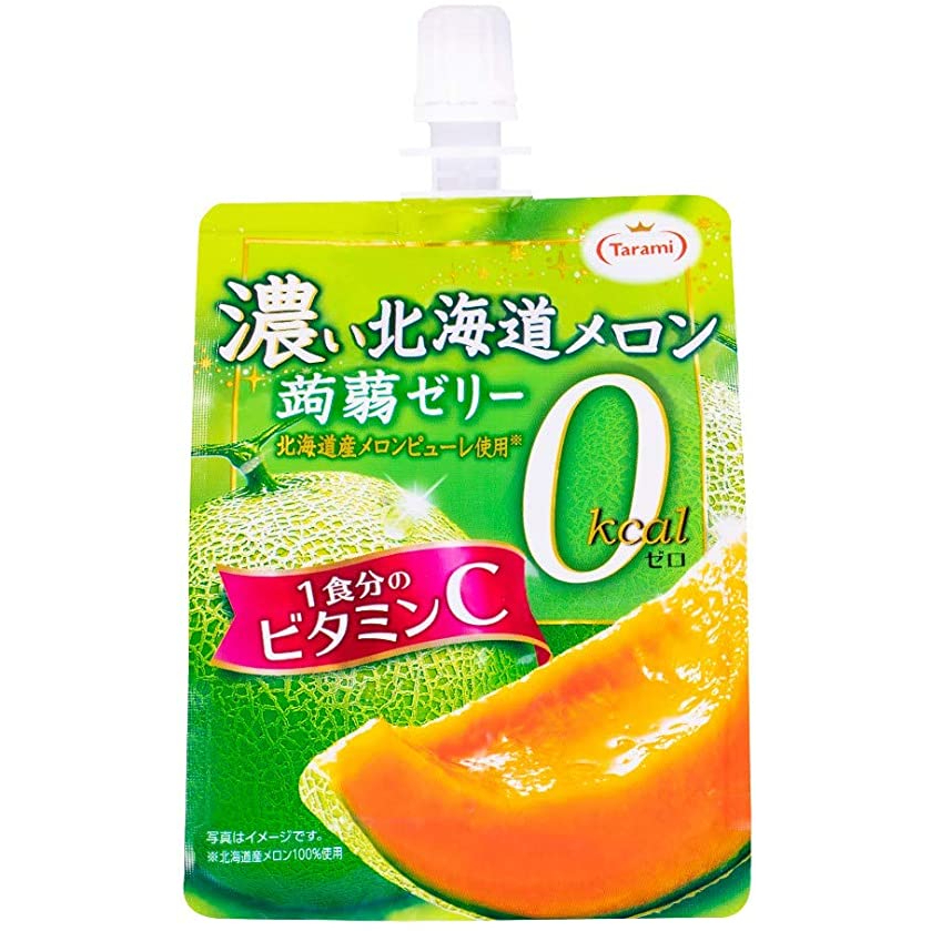 TARAMI Konnyaku Jelly 0kcal Hokkaido Melon Jelly Drink 150g x 6 pieces