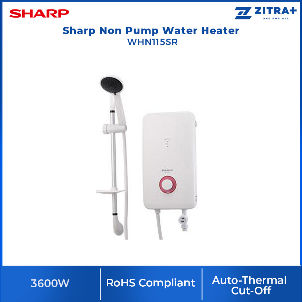 Sharp 3600W Non Pump Water Heater WHN115SR RoHS Compliant Auto