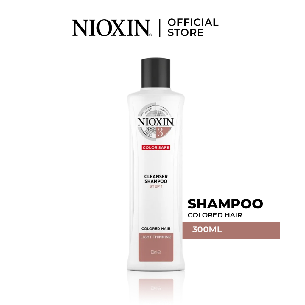 NIOXIN Anti Hair Loss Shampoo for Colored Hair with Light Thinning System 3 (300ml) Shopee