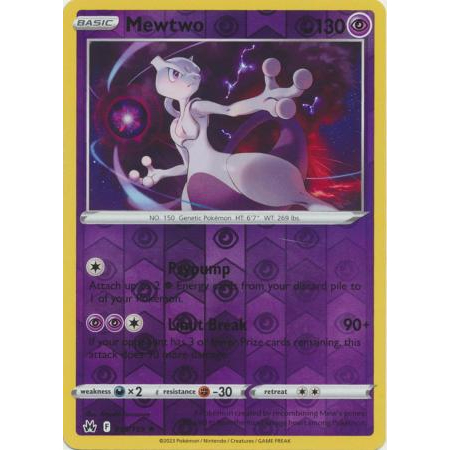 Mewtwo / 059/159 / Reverse Holo & Holo Rare / Crown Zenith Pokemon ...