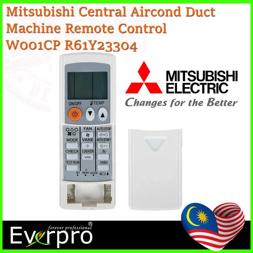 Mitsubishi Central Aircond Duct Machine Remote Control W001CP R61Y23304