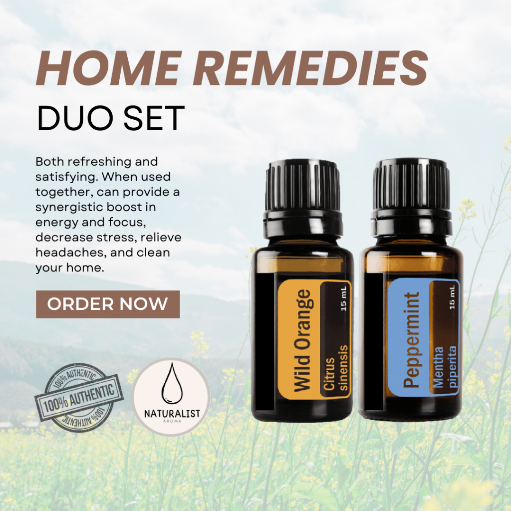[100 Authentic] DTR Home Remedies Essential Oil Duo Set (Wild Orange