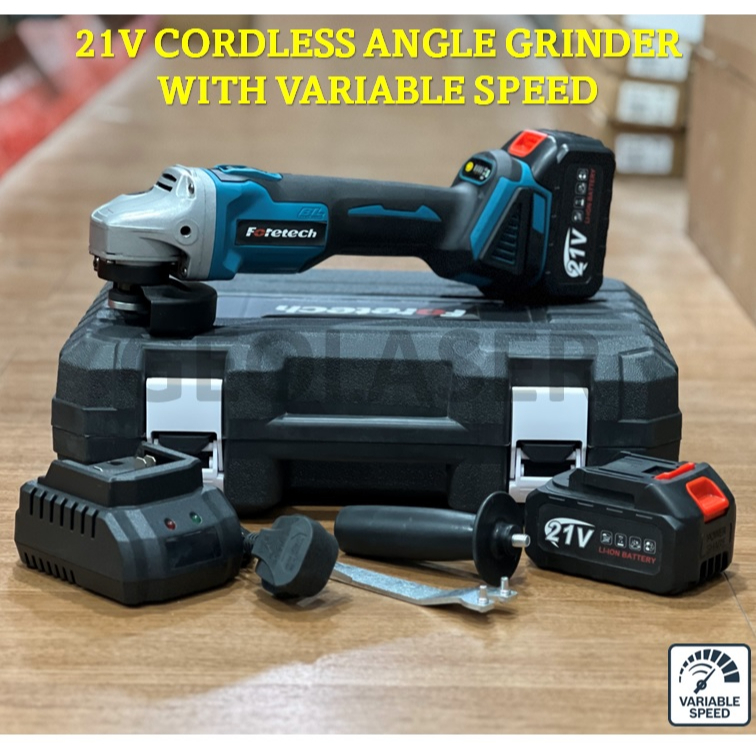 Cordless angle discount grinder variable speed