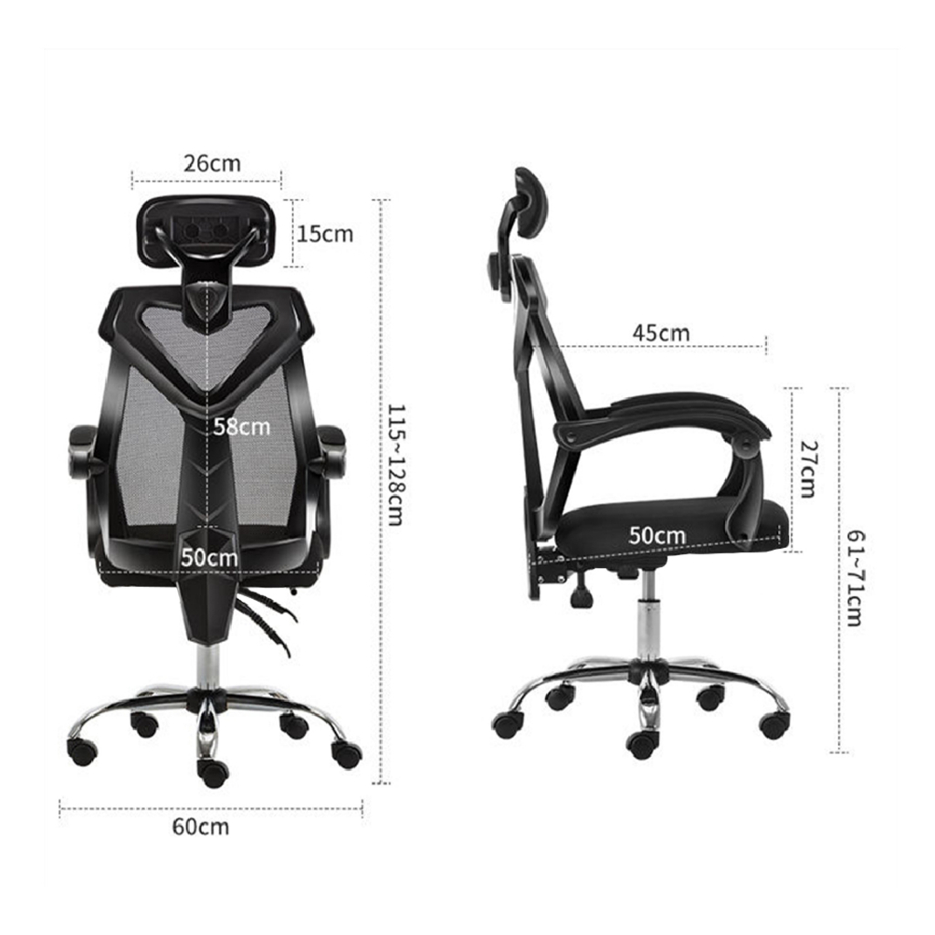 KitchenZ Office Chair Ergonomic Chair Executive Chair Mesh High Back